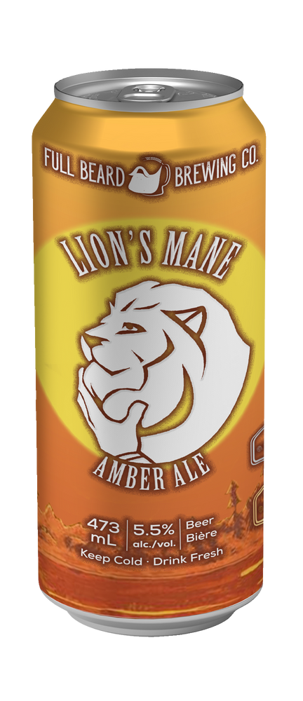 A-LION'S MANE AMBER ALE 5.5 %Alc/Vol.